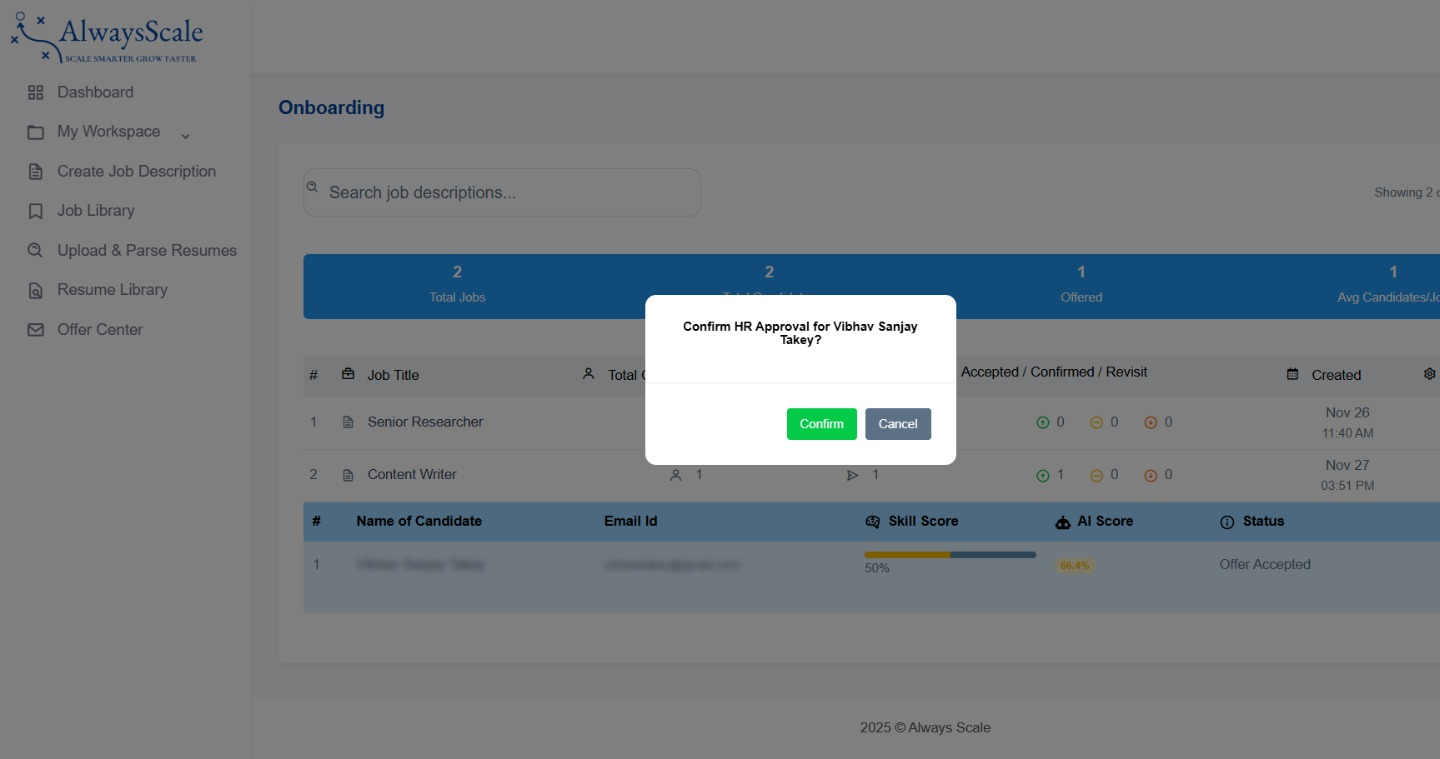 Alwayscale employee onboarding dashboard hero illustration